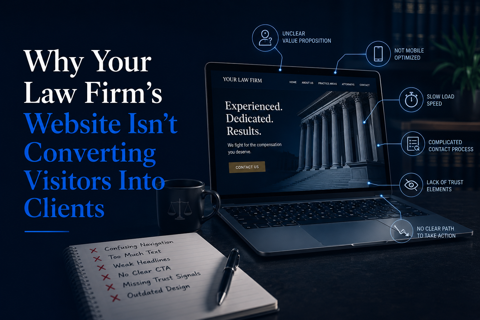 Why Your Law Firm’s Website Isn’t Converting Visitors Into Clients Why Your Law Firm's Website Isn't Converting Visitors Into Clients